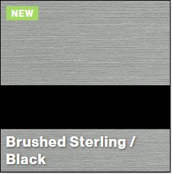 Brushed New Sterling/Black LASERMAX 1/16IN - Rowmark LaserMax